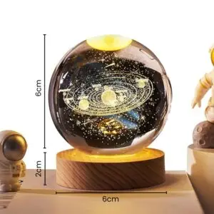 3D Crystal Ball Night Light (Galaxy Solar System)