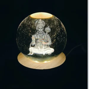 3D Crystal Ball Night Light (Lord Hanuman)