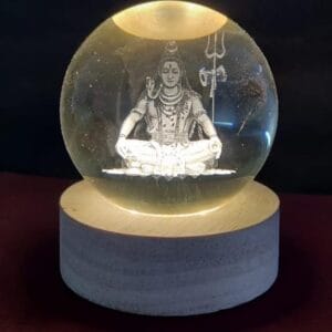 3D Crystal Ball Night Lamp (Lord Shiva)
