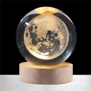 3D Crystal Ball Night Light (Moon)